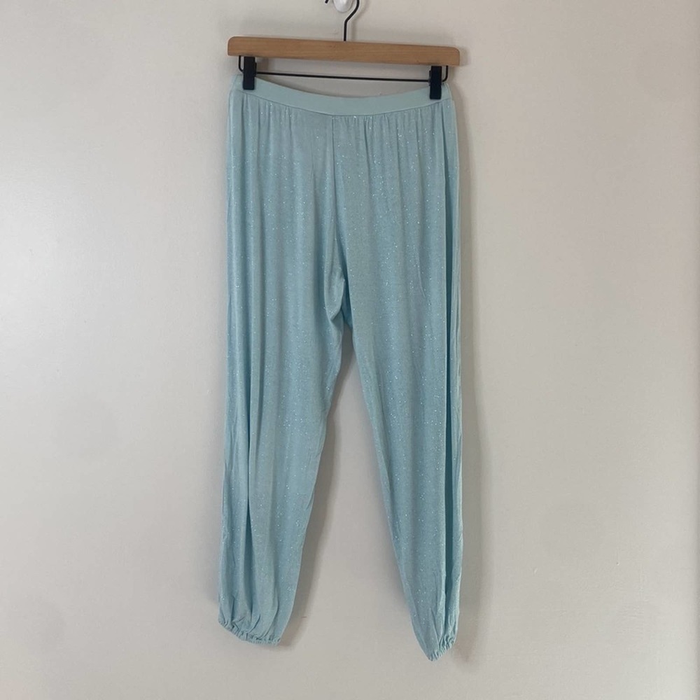 Chaser NWT Revolve Glitter Shirred lounge pants crystal mediun - Picture 5 of 5